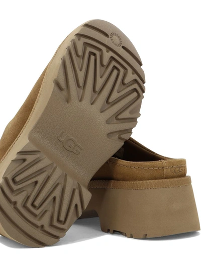 Shop Ugg "new Height" Slippers In Beige
