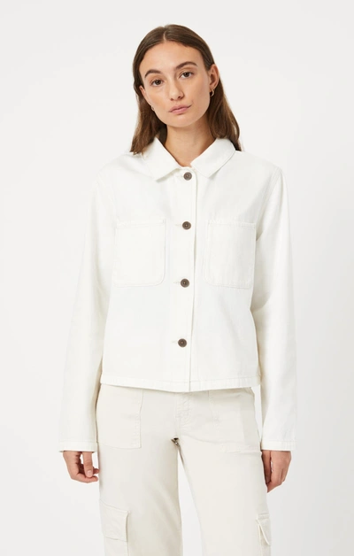 Shop Mavi Nola Jacket In Off White Well Blue