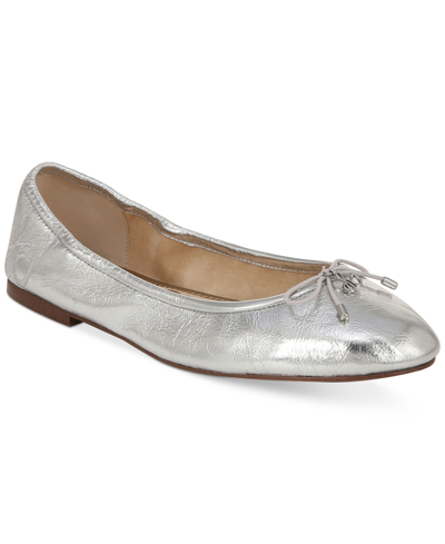 Shop Sam Edelman Women's Felicia Ballet Flats In Soft Silver
