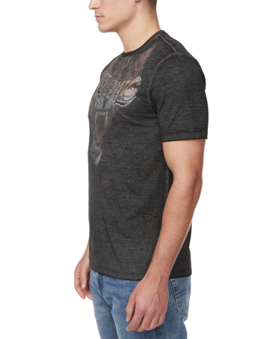 Shop Buffalo David Bitton Men's Talop Faded Short Sleeve Crewneck Tiger Graphic T-shirt In Black