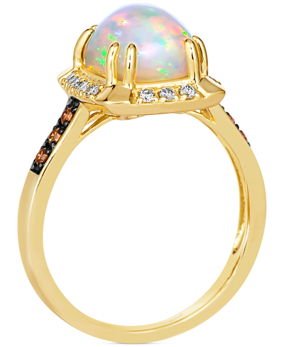 Shop Le Vian Neopolitan Opal (1-5/8 Ct. T.w.) & Diamond (1/5 Ct. T.w.) Halo Ring In 14k Gold In No Color