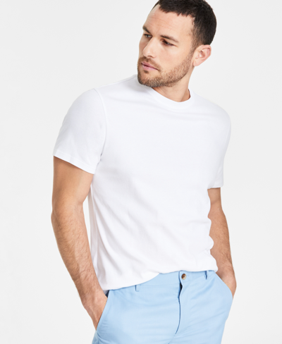 Shop Inc International Concepts Men's Regular-fit Solid Crewneck T-shirt, Created For Macy's In Bright White