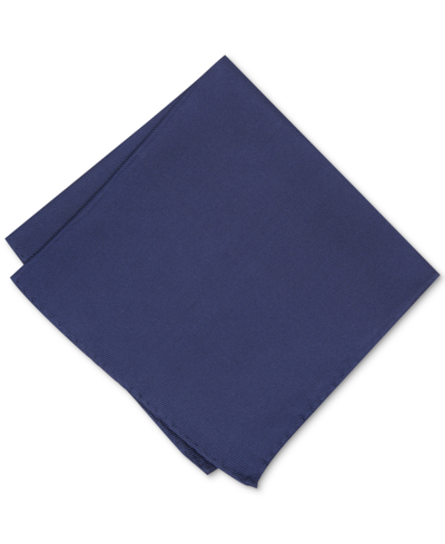 Shop Alfani Men's Solid Pocket Square, Created For Macy's In Navy
