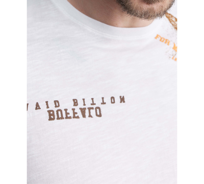 Shop Buffalo David Bitton Men's Toro Short Sleeve Crewneck Logo Graphic T-shirt In Milk