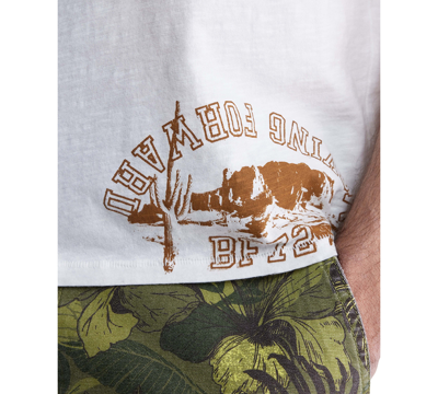 Shop Buffalo David Bitton Men's Toro Short Sleeve Crewneck Logo Graphic T-shirt In Milk