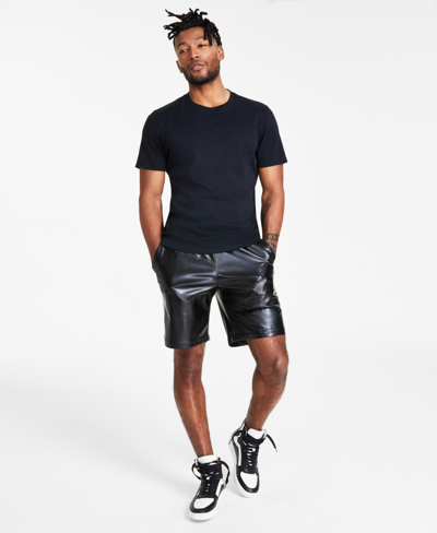 Shop Inc International Concepts Men's Regular-fit Solid Crewneck T-shirt, Created For Macy's In Deep Black
