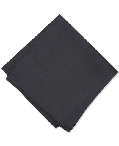 Shop Alfani Men's Solid Pocket Square, Created For Macy's In Black