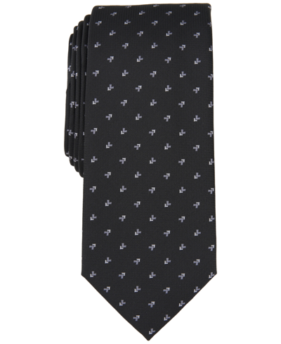 Shop Alfani Men's Galway Slim Neat Tie, Created For Macy's In Black