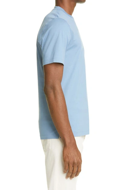 Shop Brunello Cucinelli Slim Fit Cotton T-shirt In Blue