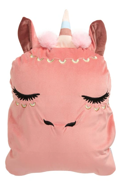 Under One Sky Isadora Unicorn Throw & Pillow Set In Pink Rainbow