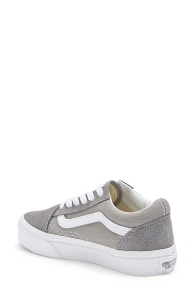 Shop Vans Kids' Old Skool Sneaker In Suede Grey Chambray