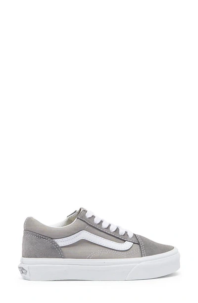 Vans Kids' Old Skool Sneaker In Suede Grey Chambray