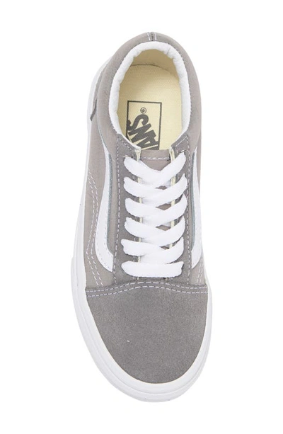 Shop Vans Kids' Old Skool Sneaker In Suede Grey Chambray