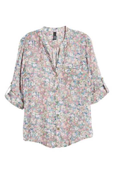 Shop Kut From The Kloth Jasmine Chiffon Button-up Shirt In Potenza-cactus