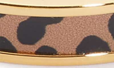 Kate Spade Heritage Spade Flower Hoops In Leopard