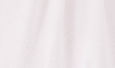 Cece Mixed Media Ruffle Long Sleeve Top In Ultra White