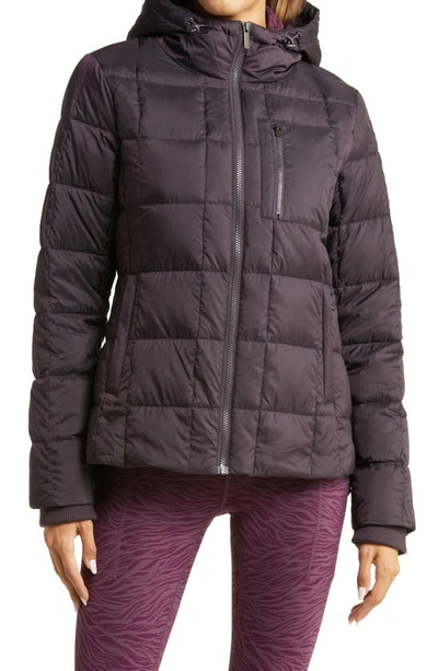 Zella Responsible Down Hooded Jacket In Purple Nebula
