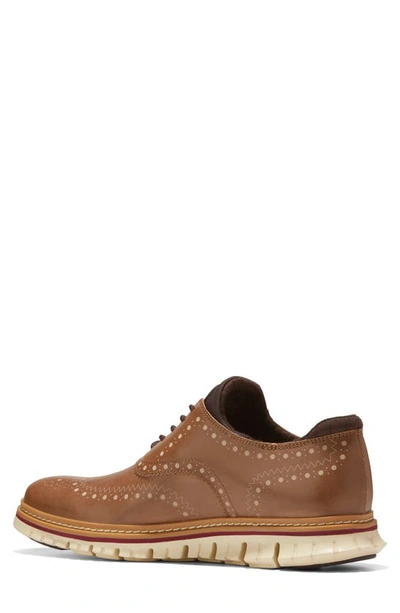 Cole Haan Zerøgrand Wingtip Waterproof Derby In Light Whiskey