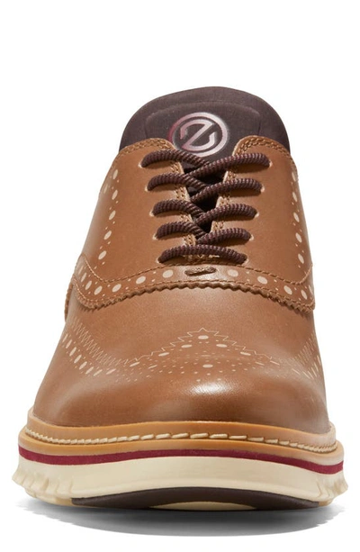 Cole Haan Zerøgrand Wingtip Waterproof Derby In Light Whiskey