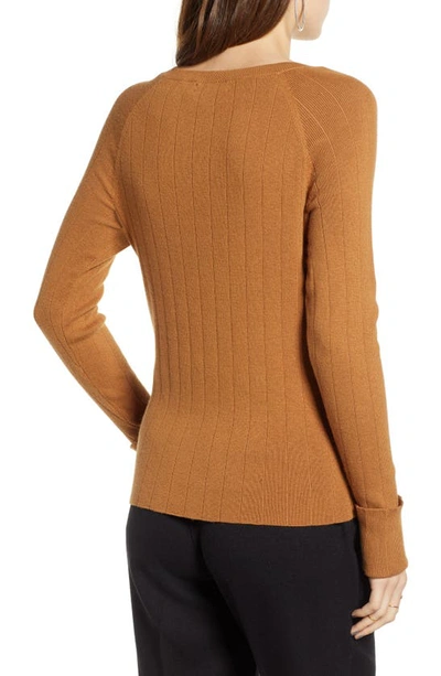 Shop Treasure & Bond Variegated Rib Sweater In Tan Dale