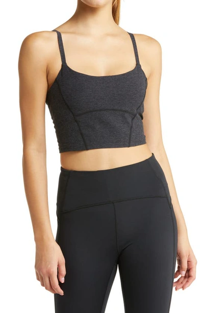 Shop Zella Restore Longline Sports Bra In Black