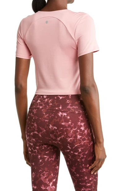 Zella Scoop Neck Support T-shirt In Pink Beauty