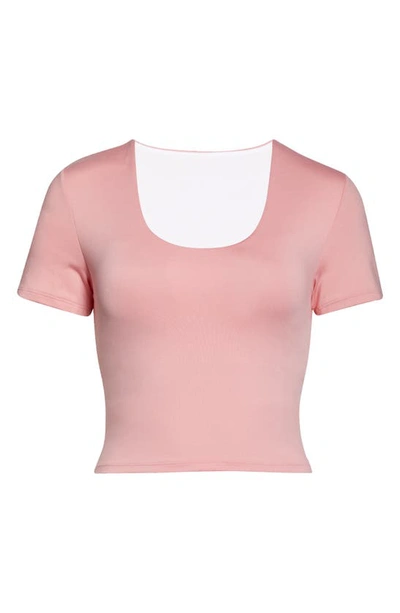 Zella Scoop Neck Support T-shirt In Pink Beauty