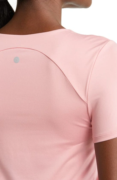 Zella Scoop Neck Support T-shirt In Pink Beauty