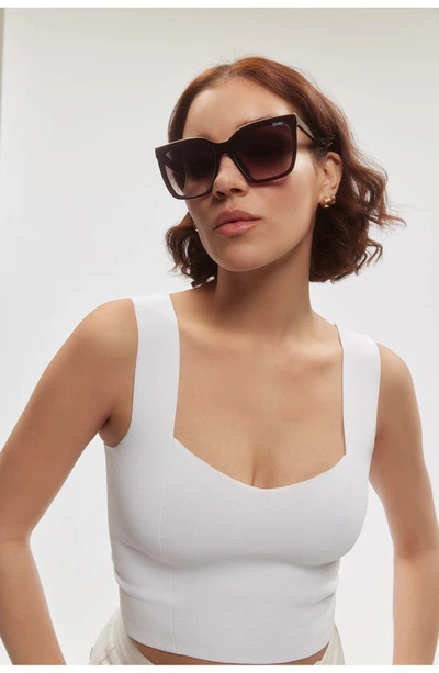 Quay Level Up 61mm Gradient Square Sunglasses In Chocolate / Brown