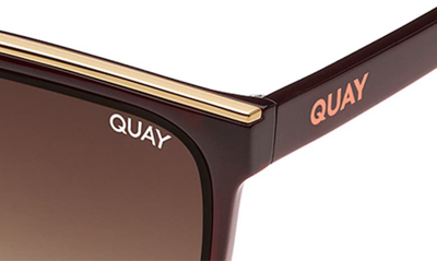 Shop Quay Level Up 51mm Square Sunglasses In Chocolate / Brown