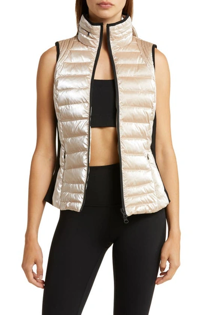 Shop Blanc Noir Breakthrough Puffer Vest In Greige