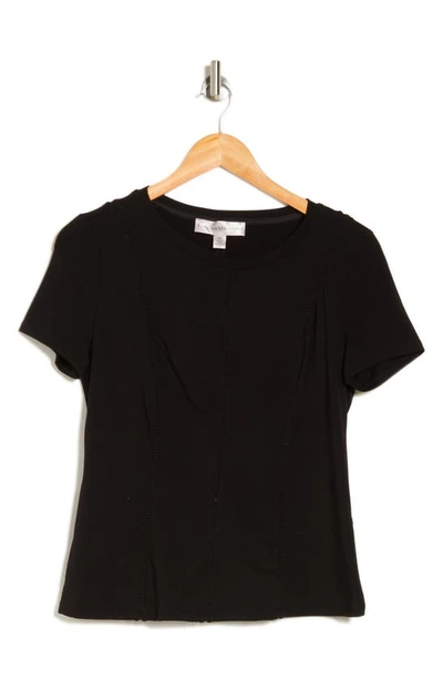 Shop Catherine Malandrino Solid Crewneck T-shirt In Black