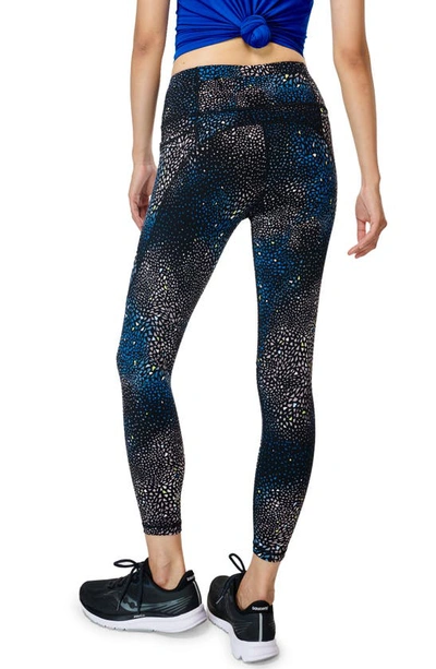 Sweaty Betty Power Pocket Workout Leggings In Black Triangle Construct Print