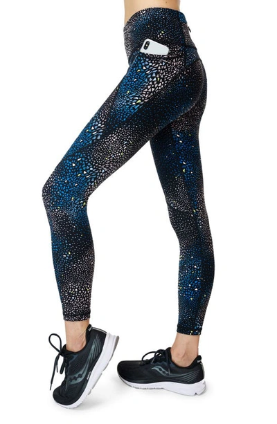 Sweaty Betty Power Pocket Workout Leggings In Black Triangle Construct Print
