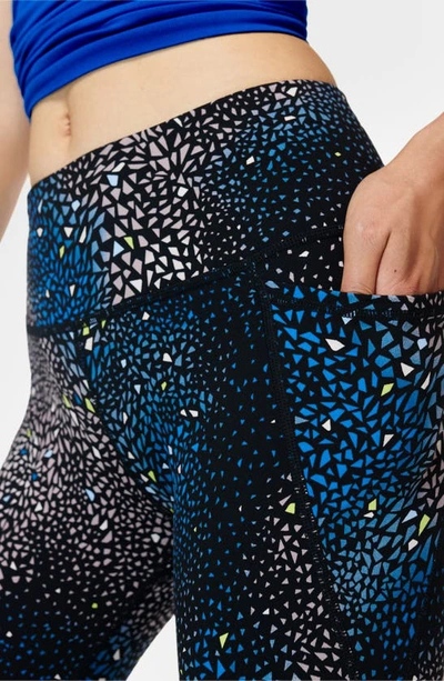 Sweaty Betty Power Pocket Workout Leggings In Black Triangle Construct Print