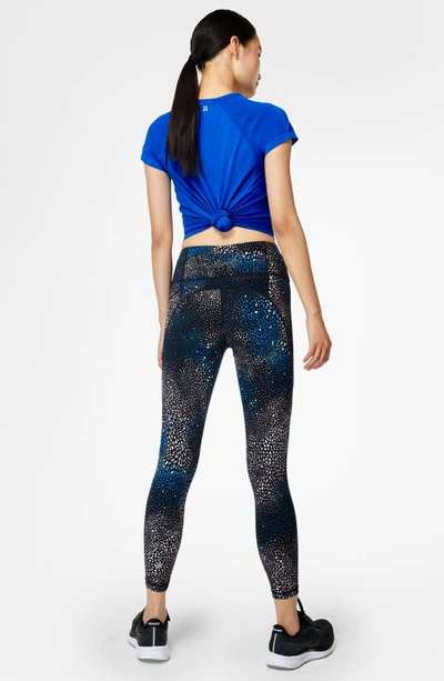Sweaty Betty Power Pocket Workout Leggings In Black Triangle Construct Print