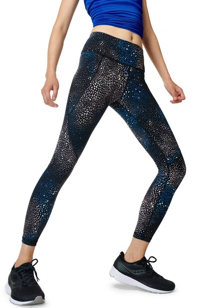Sweaty Betty Power Pocket Workout Leggings In Black Triangle Construct Print
