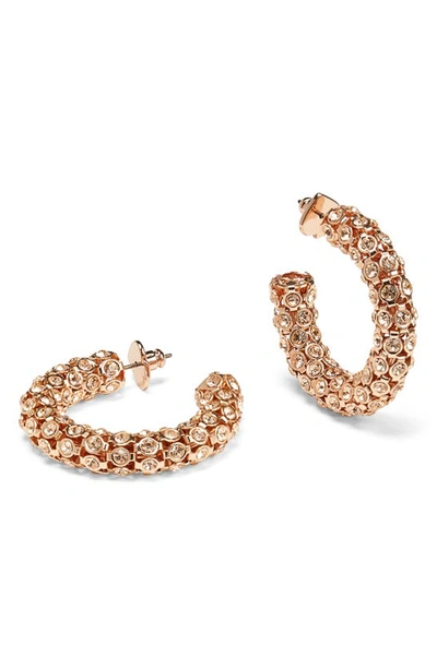 Shop Kate Spade Adore-ables Hoop Earrings In Rose Gold