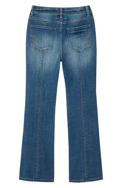 Shop Habitual Girl Kids' High Waist Slit Front Jeans In Med Stone