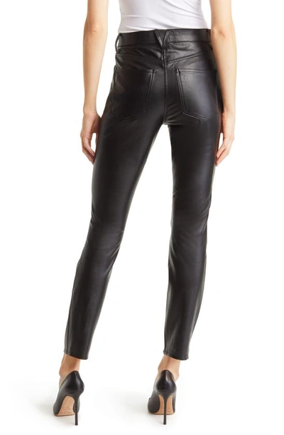 Shop Veronica Beard Maera High Rise Ankle Faux Leather Pants In Black