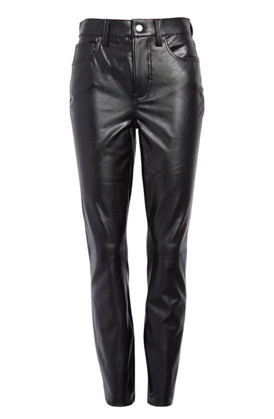 Shop Veronica Beard Maera High Rise Ankle Faux Leather Pants In Black