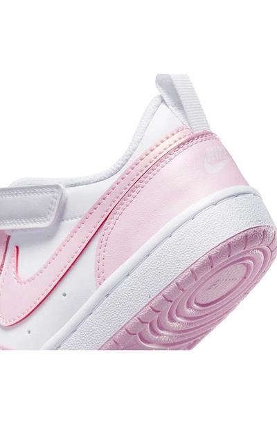 Shop Nike Kids' Court Borough Low Recraft Sneaker In White/ Pink
