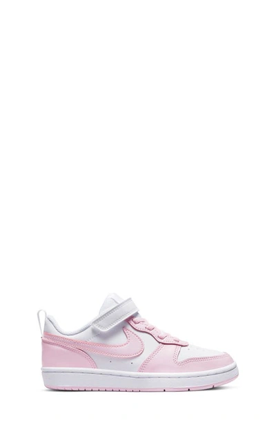 Shop Nike Kids' Court Borough Low Recraft Sneaker In White/ Pink