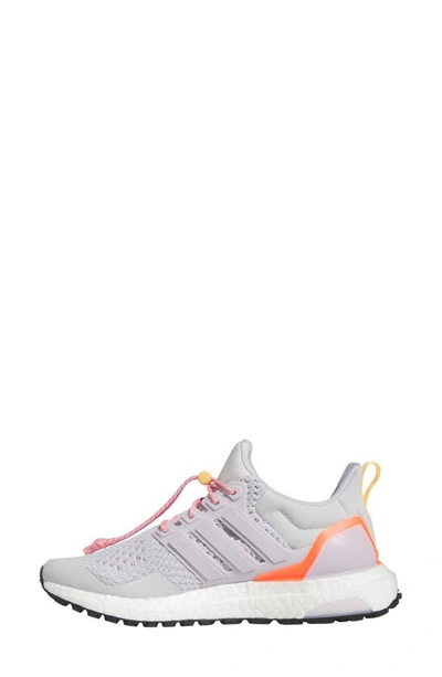 Shop Adidas Originals Ultraboost 1.0 Dna Sneaker In Grey/ Silver/ Solar Red