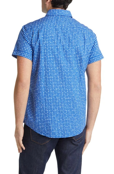 Rodd & Gunn Halldene Short Sleeve Button-up Shirt In Indigo