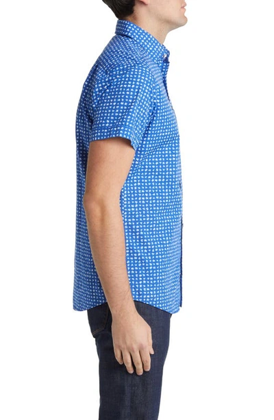 Rodd & Gunn Halldene Short Sleeve Button-up Shirt In Indigo
