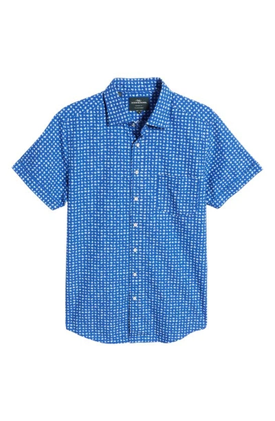 Rodd & Gunn Halldene Short Sleeve Button-up Shirt In Indigo