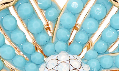 Kate Spade Glistening Petals Floral Stud Earrings In Turquoise