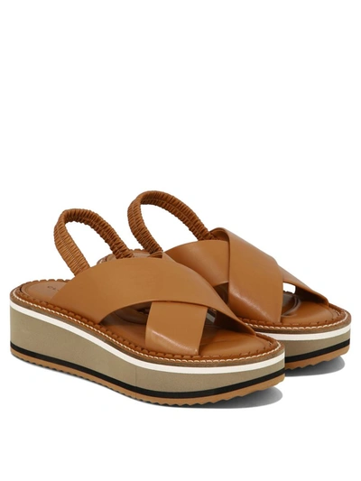 Shop Clergerie "freedom" Sandals In Brown
