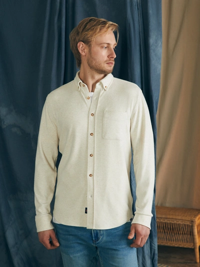 Faherty Legend&trade; Sweater Shirt (single Pocket) In Off White